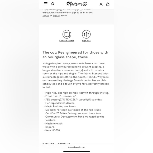 Madewell The Curvy Perfect Vintage Short Burnett Wash Size 29 - Picture 13 of 15